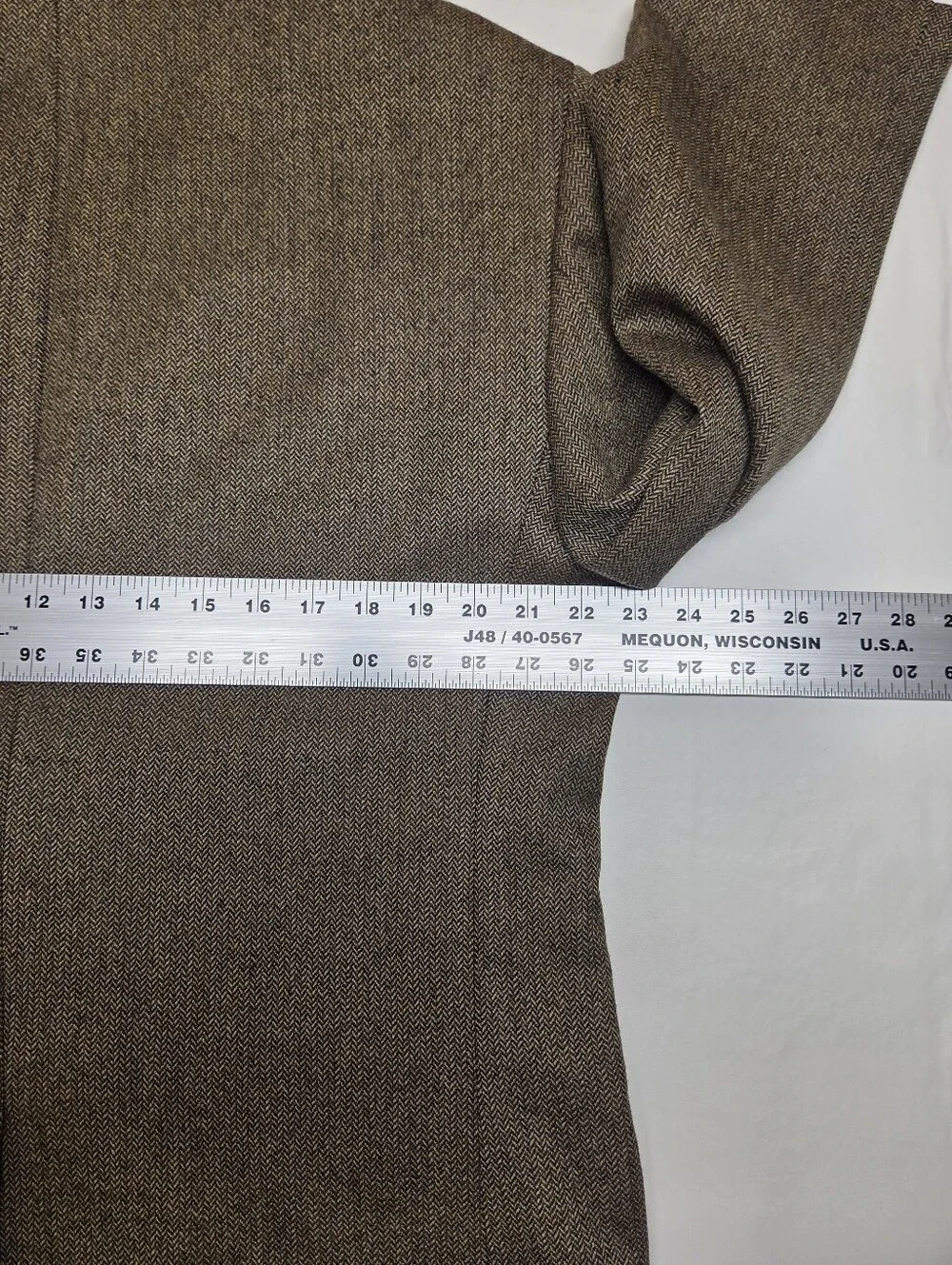 Jos. A. Bank 44R Brown Herringbone Tweed Sport Coat 100% Wool